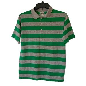 VTG 70s 80s CAMPUS American Rugby Team Short Sleeve Striped Polo MADE IN USA MED